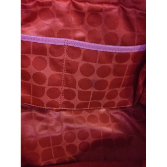 Kate Spade Pink/Fuchsia Purse Handbag Double Strap Short Drop Faux Leather Trim - Picture 4 of 16